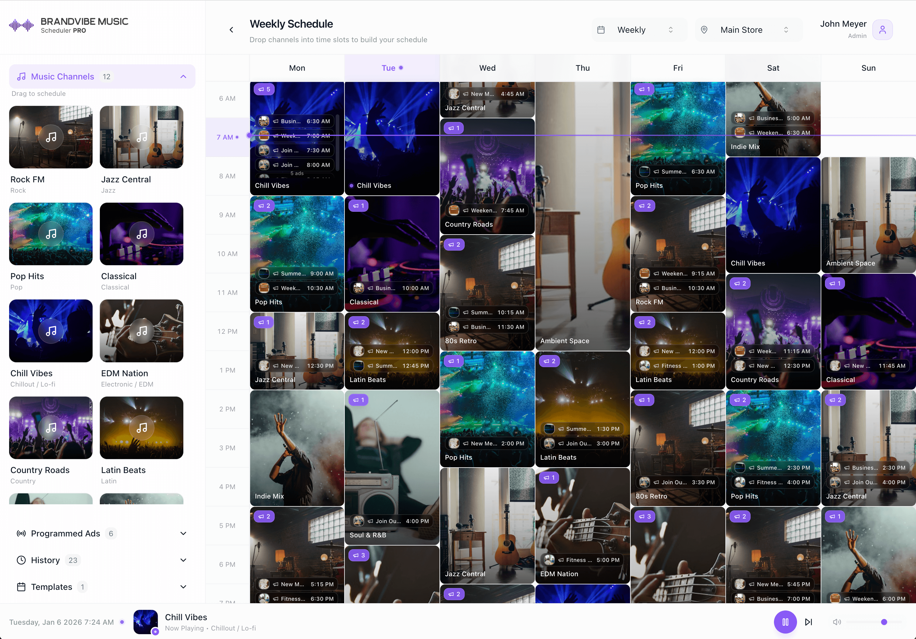 BrandVibeMusic Scheduler Pro